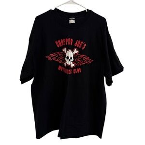 Joe Boxer Chopper Joe’s Skull Flames Graphic Tee Black XXL Motorcycle Shirt